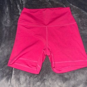 Blue and pink biker shorts
